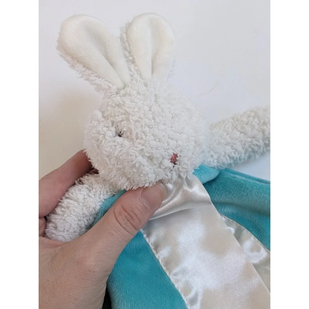 Bunnies By The Bay Bud Bunny Bye Bye Buddy‎ Aqua Blue Lovey Security Blanket 12